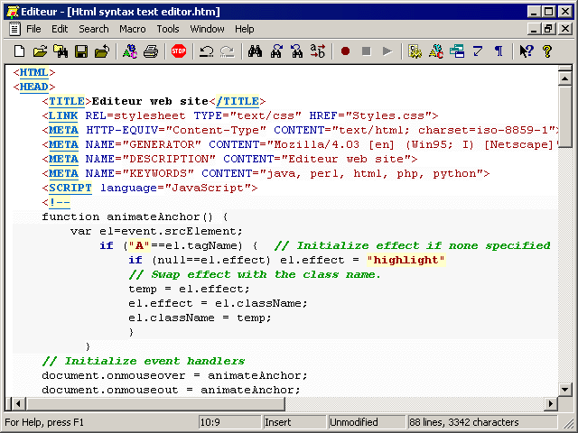 how to highlight text java